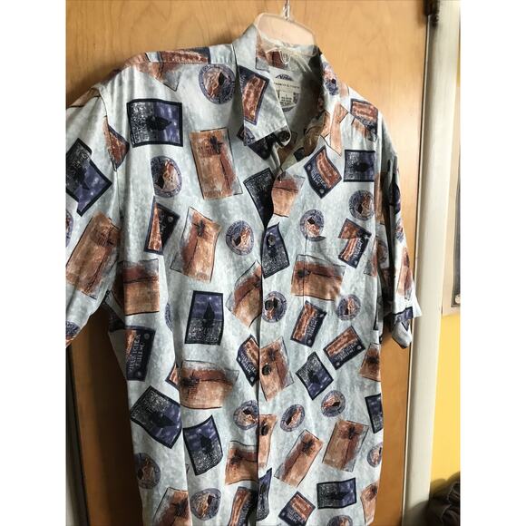 Preswick & Moore Vintage Men’s L Short Sleeve Button Down Cotton Blend Shirt - Picture 7 of 16